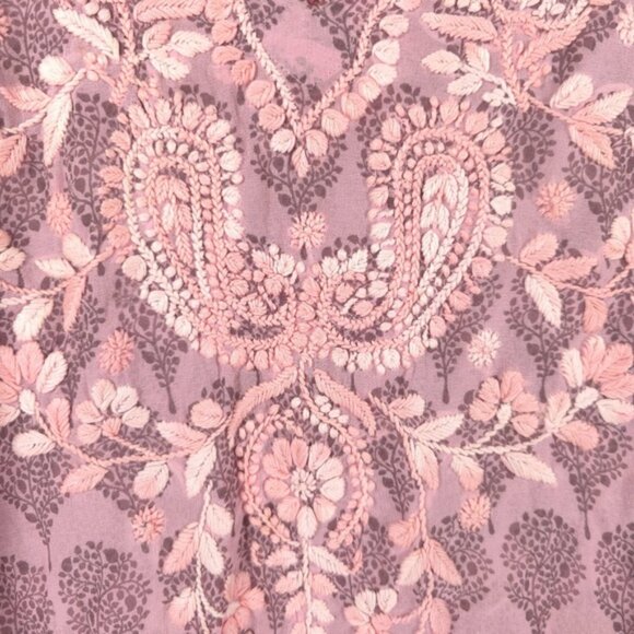 AMAYA ALLEGRA 100% SILK GEORGETTE TUNIC
Hand Embroidered & Printed 40 MEDIUM /LG - Picture 16 of 16